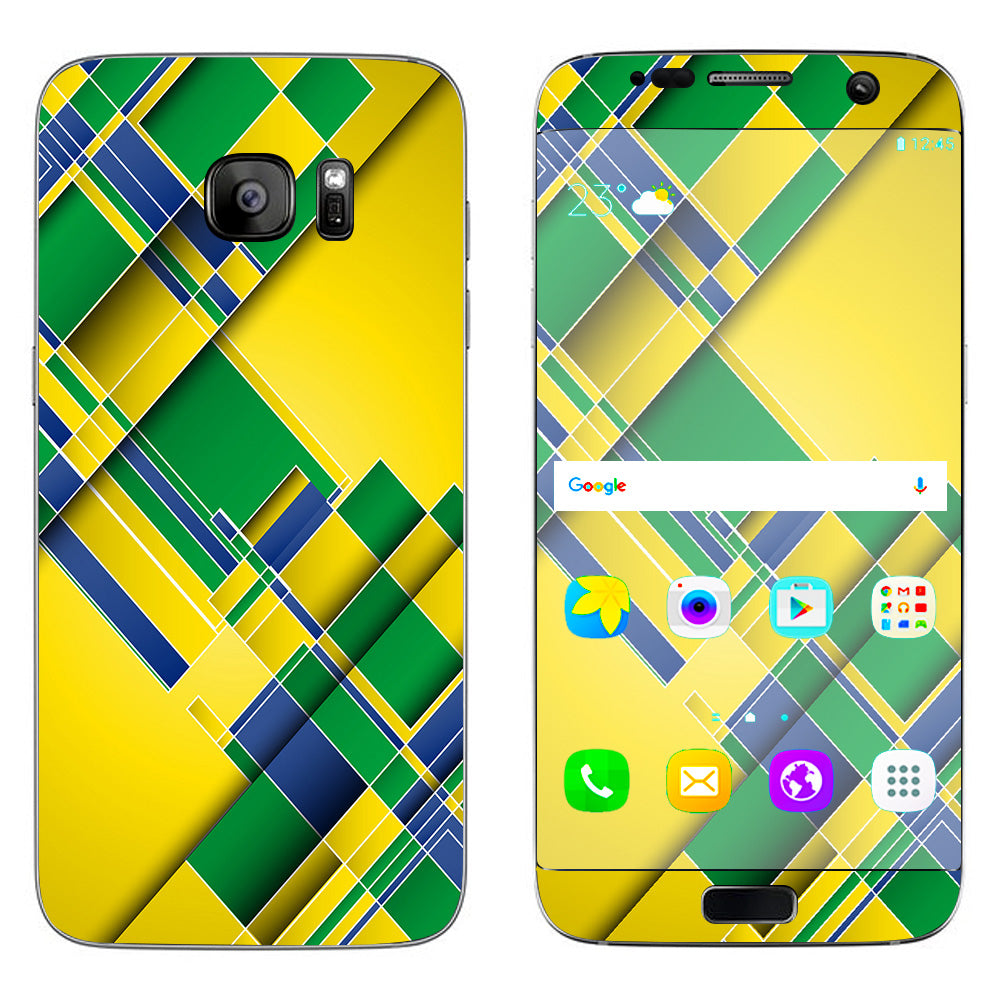  Brazil Tech Colors Samsung Galaxy S7 Edge Skin