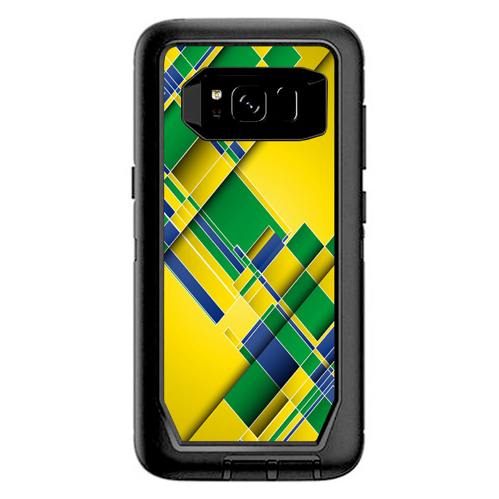  Brazil Tech Colors Otterbox Defender Samsung Galaxy S8 Skin