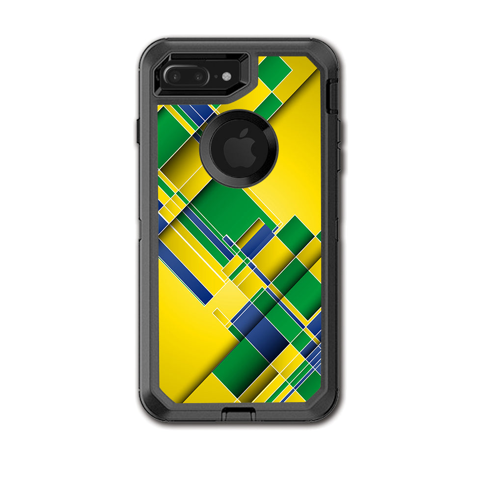  Brazil Tech Colors Otterbox Defender iPhone 7+ Plus or iPhone 8+ Plus Skin