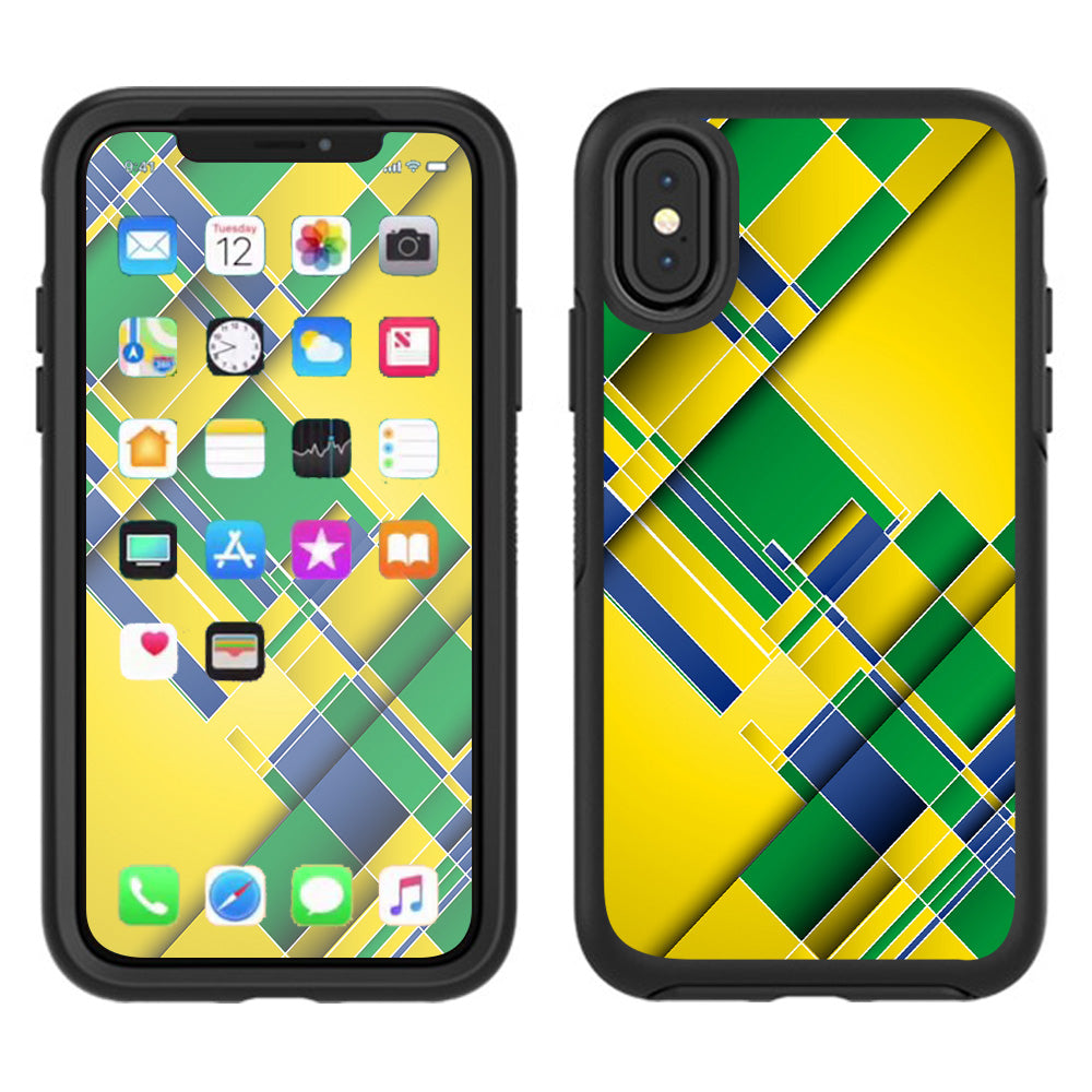  Brazil Tech Colors Otterbox Defender Apple iPhone X Skin