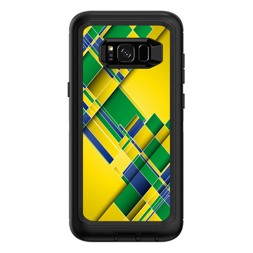  Brazil Tech Colors Otterbox Defender Samsung Galaxy S8 Plus Skin