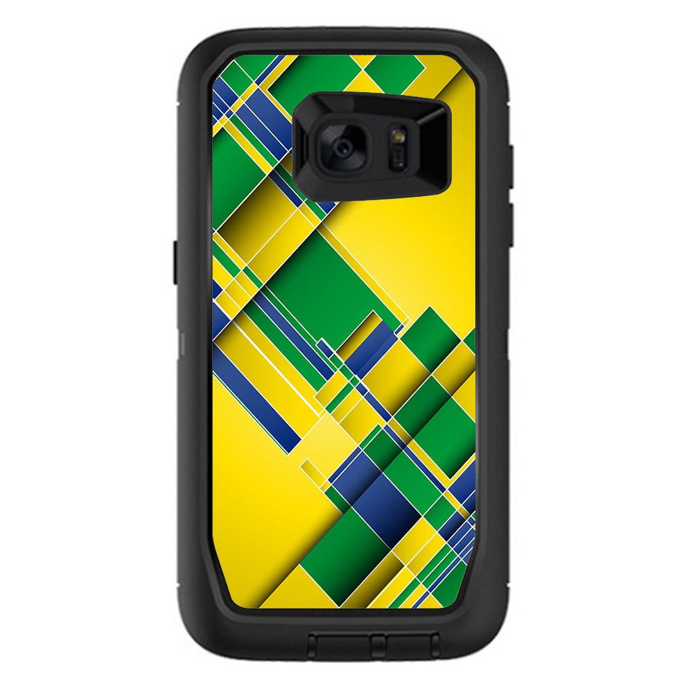  Brazil Tech Colors Otterbox Defender Samsung Galaxy S7 Edge Skin