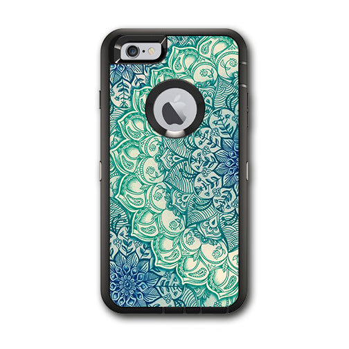  Teal Green Mandala Pattern Otterbox Defender iPhone 6 PLUS Skin