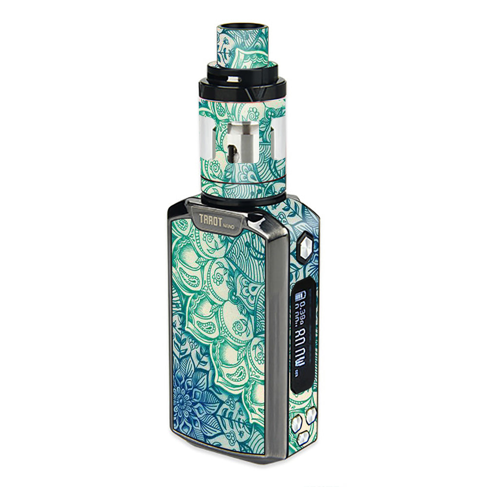  Teal Green Mandala Pattern Vaporesso  Tarot Nano Skin