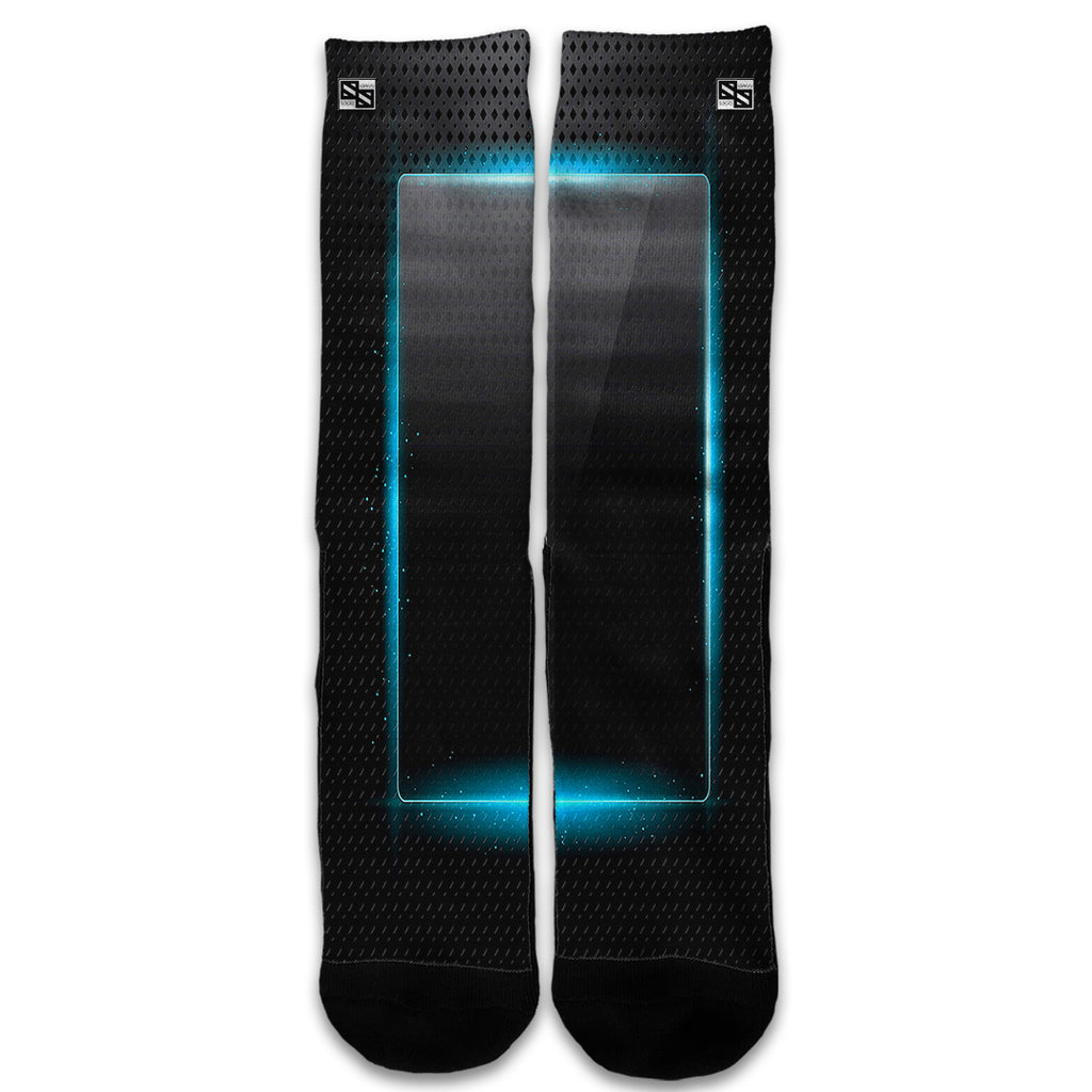  Glowing Blue Tech Universal Socks