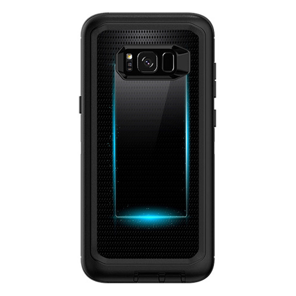  Glowing Blue Tech Otterbox Defender Samsung Galaxy S8 Plus Skin