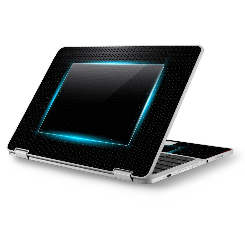  Glowing Blue Tech Asus Chromebook Flip 12.5" Skin