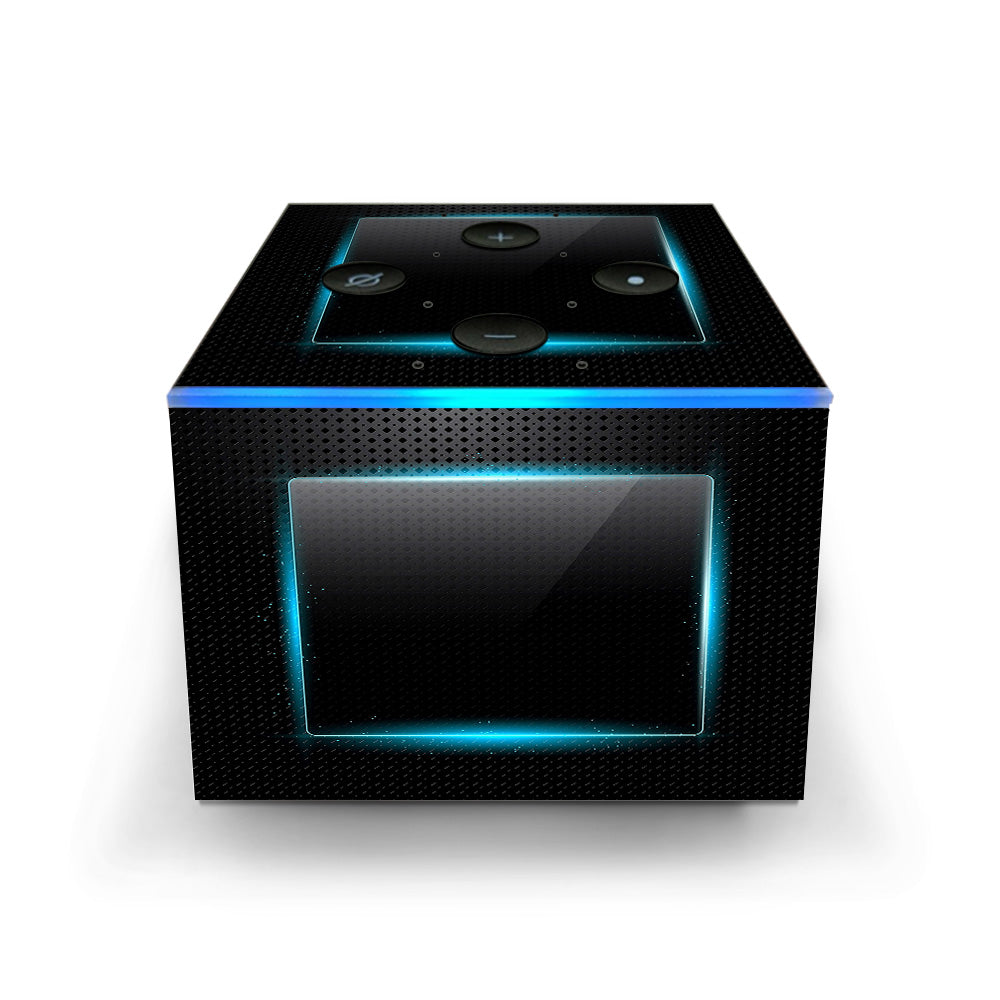  Glowing Blue Tech Amazon Fire TV Cube Skin