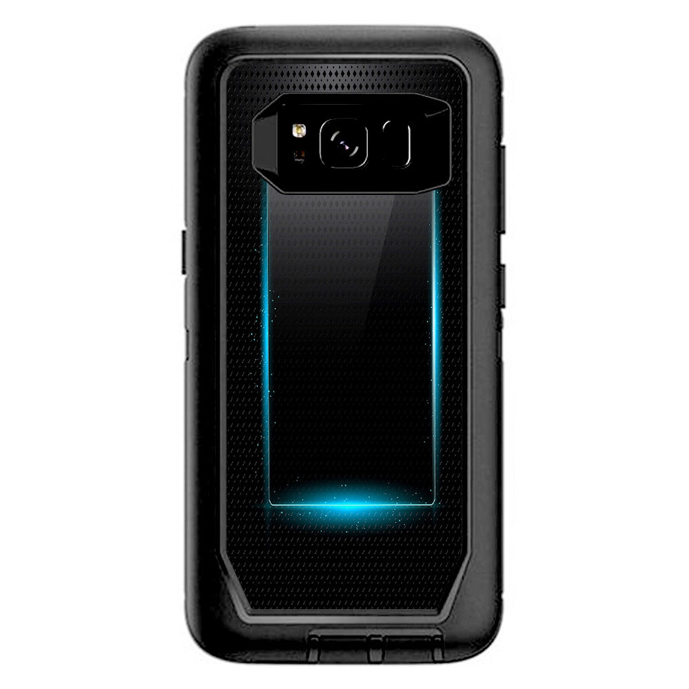  Glowing Blue Tech Otterbox Defender Samsung Galaxy S8 Skin