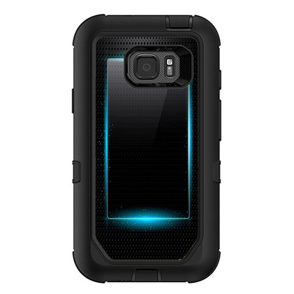  Glowing Blue Tech Otterbox Defender Samsung Galaxy S7 Active Skin