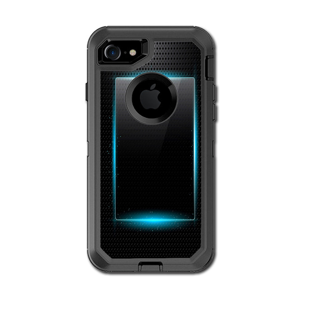  Glowing Blue Tech Otterbox Defender iPhone 7 or iPhone 8 Skin