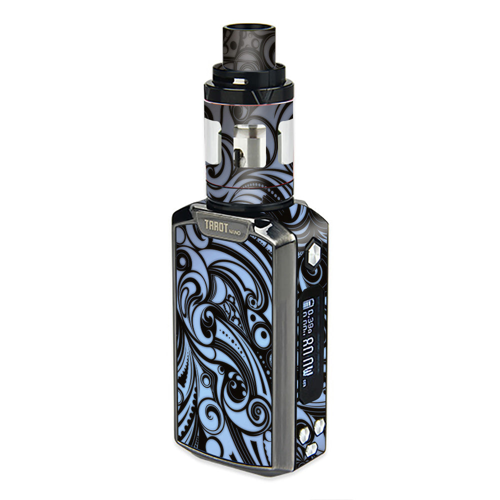  Blue Grey Paisley Abstract Vaporesso  Tarot Nano Skin