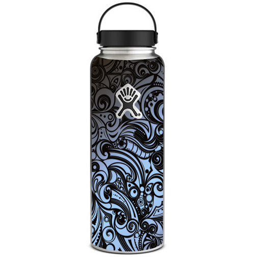  Blue Grey Paisley Abstract Hydroflask 40oz Wide Mouth Skin