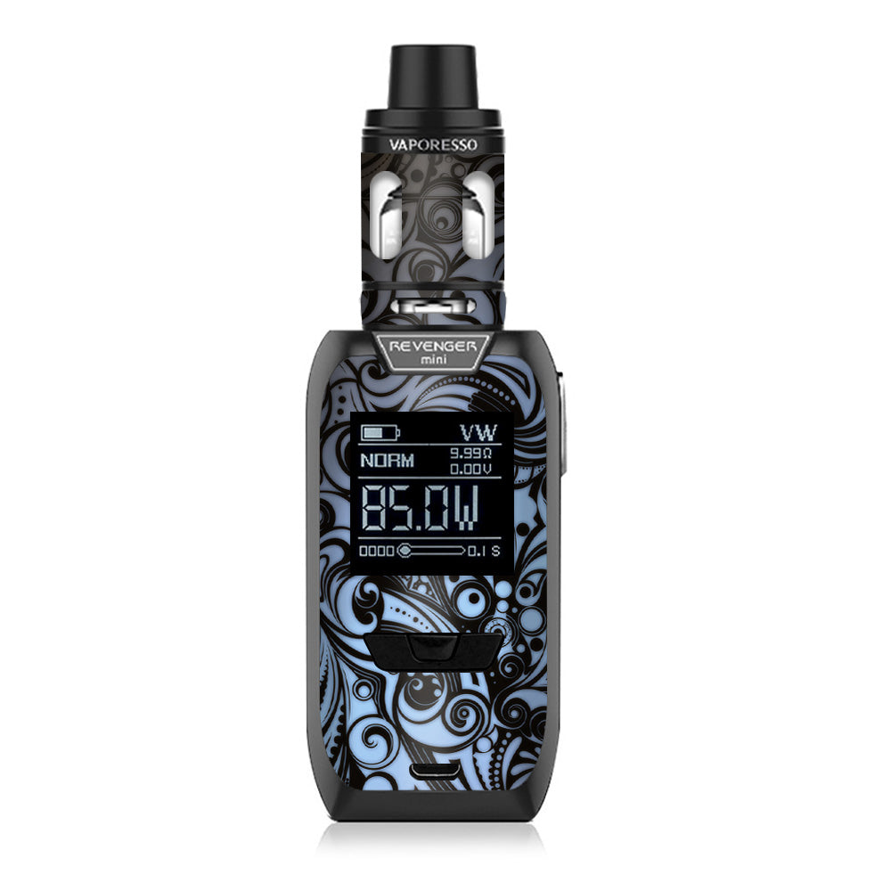  Blue Grey Paisley Abstract Vaporesso Revenger Mini 85w Skin