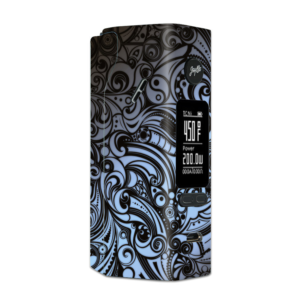  Blue Grey Paisley Abstract Wismec Reuleaux RX 2/3 combo kit Skin