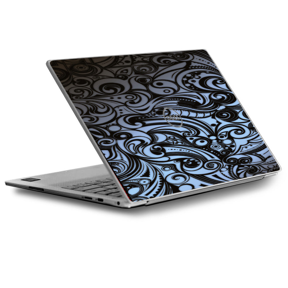 Blue Grey Paisley Abstract Dell XPS 13 9370 9360 9350 Skin