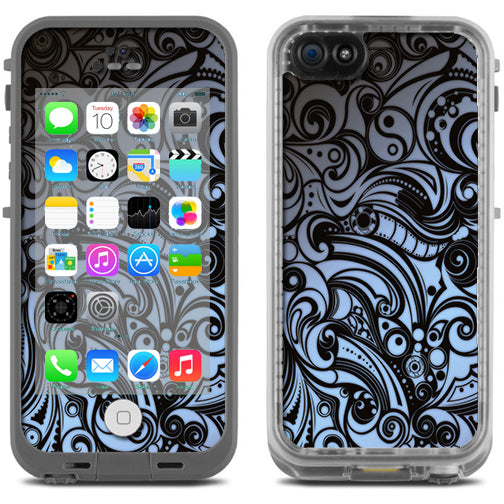  Blue Grey Paisley Abstract Lifeproof Fre iPhone 5C Skin