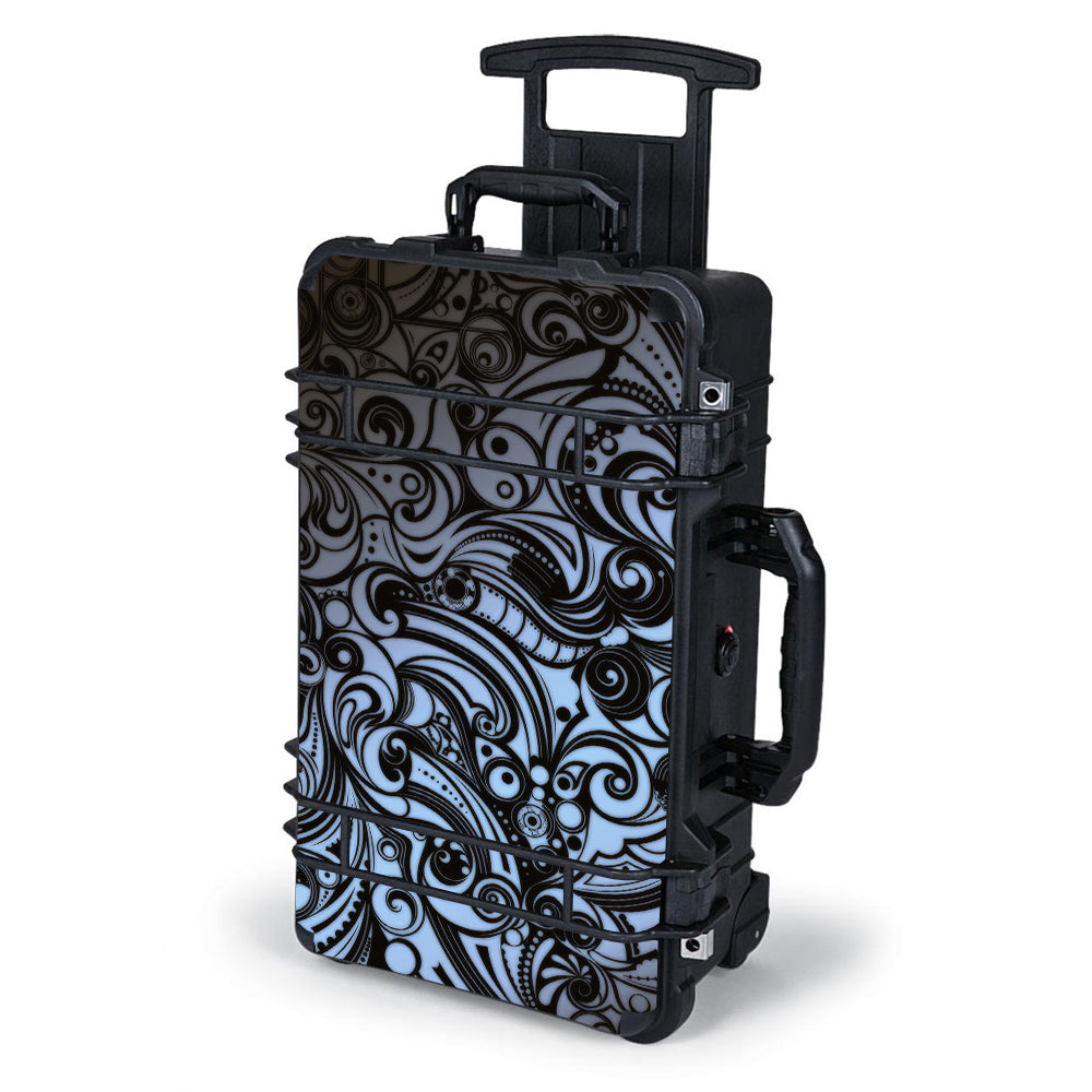 Blue Grey Paisley Abstract Pelican Case 1510 Skin