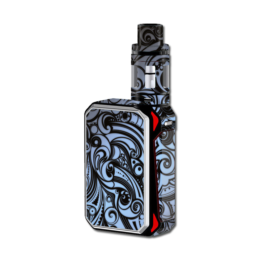  Blue Grey Paisley Abstract Smok G-Priv 220W Skin