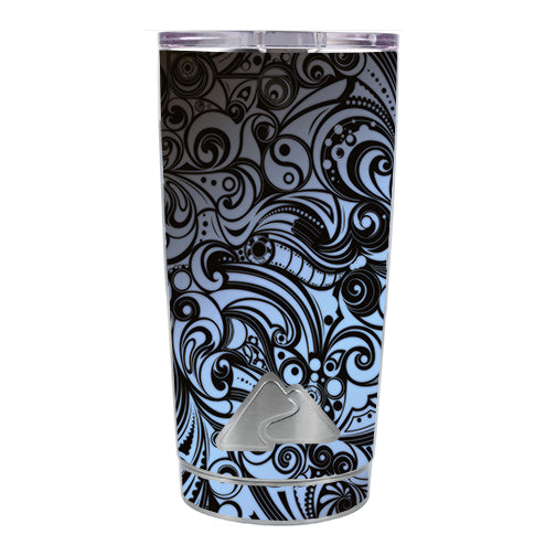  Blue Grey Paisley Abstract Ozark Trail 20oz Tumbler Skin