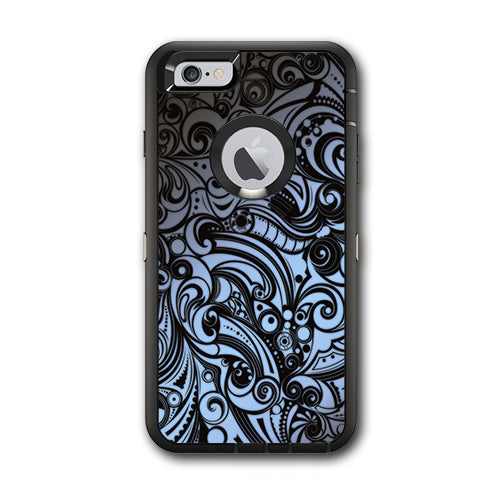  Blue Grey Paisley Abstract Otterbox Defender iPhone 6 PLUS Skin