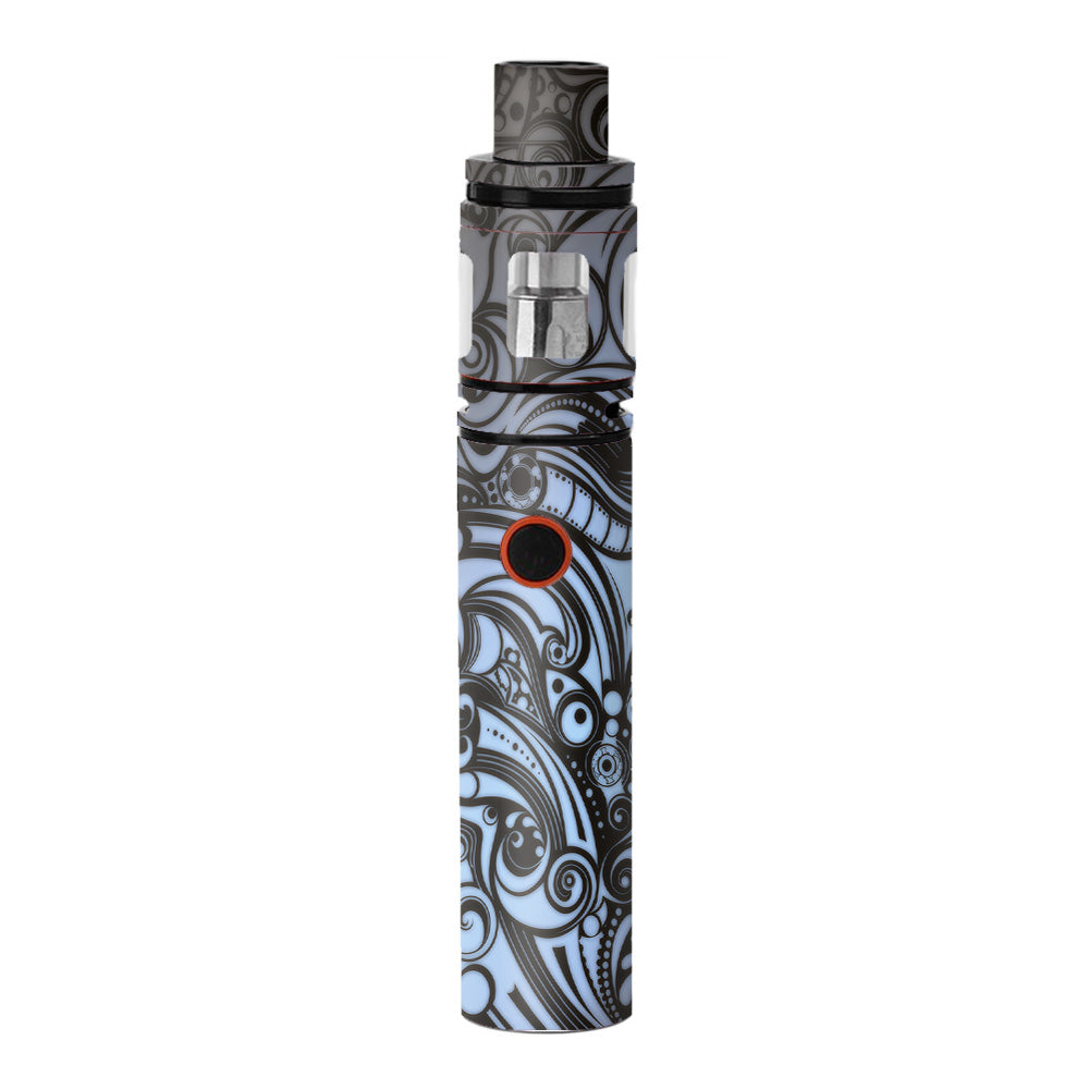  Blue Grey Paisley Abstract Smok Stick V8 Skin