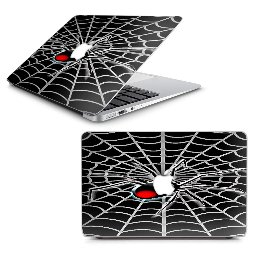  Black Widow Spider Web Macbook Air 13" A1369 A1466 Skin