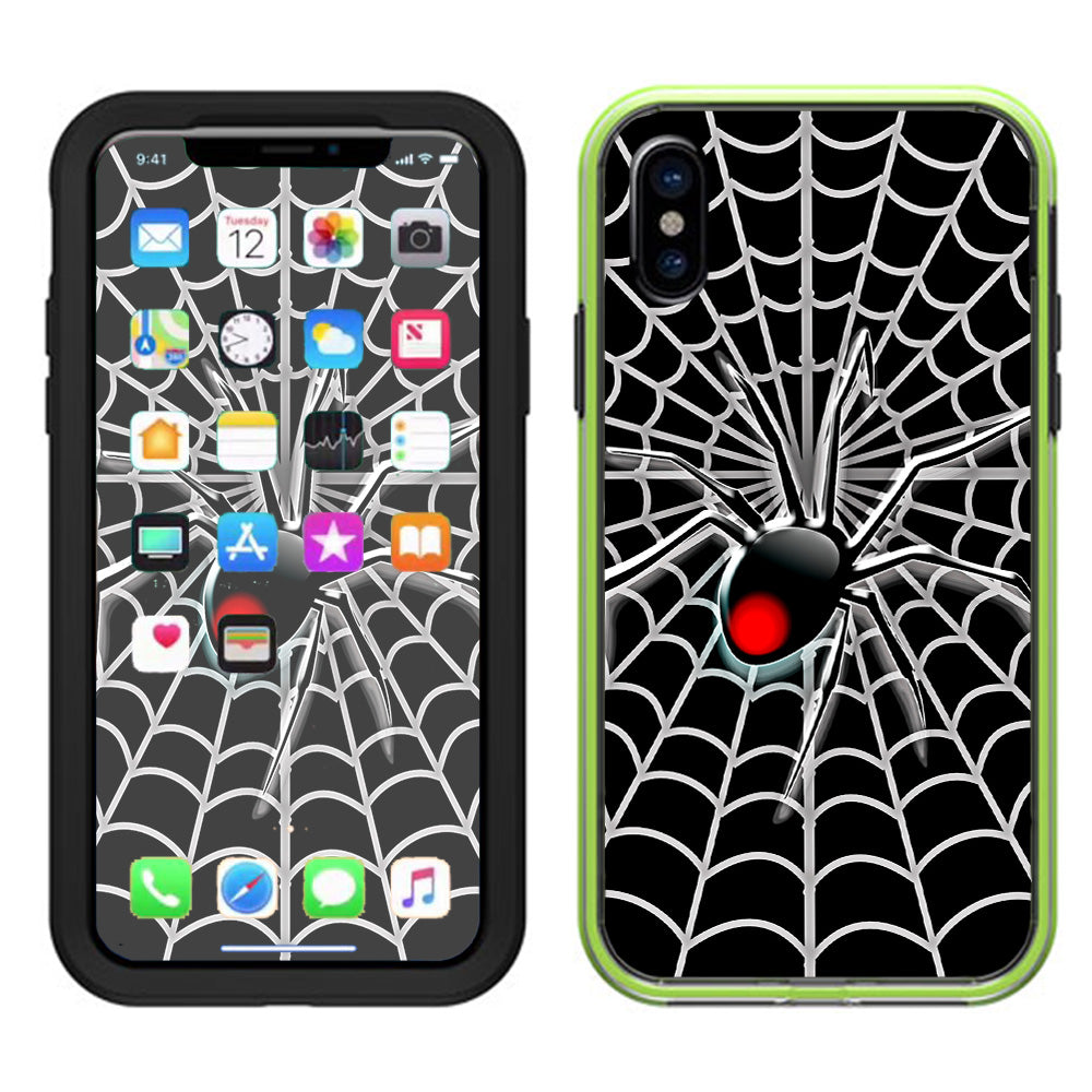  Black Widow Spider Web Lifeproof Slam Case iPhone X Skin