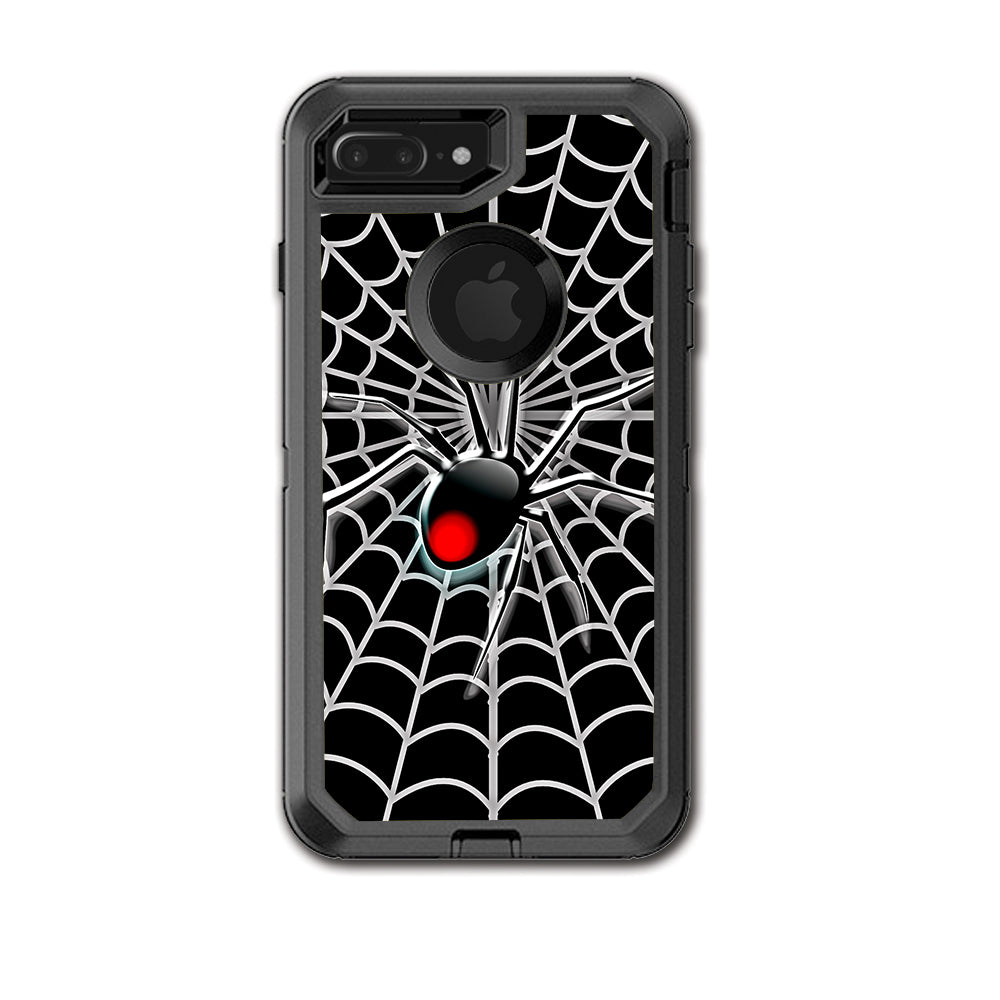  Black Widow Spider Web Otterbox Defender iPhone 7+ Plus or iPhone 8+ Plus Skin