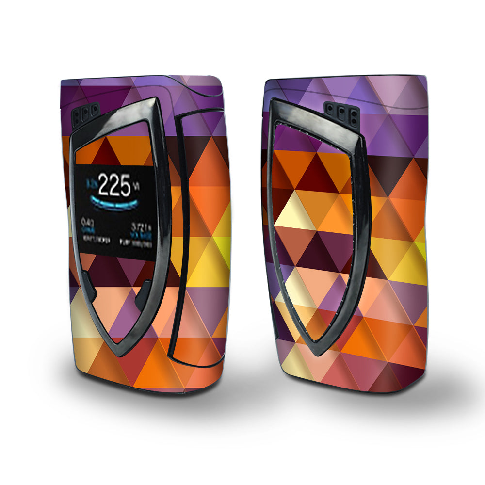 Skin Decal Vinyl Wrap for Smok Devilkin Kit 225w Vape (includes TFV12 Prince Tank Skins) skins cover/ Triangles Pattern 