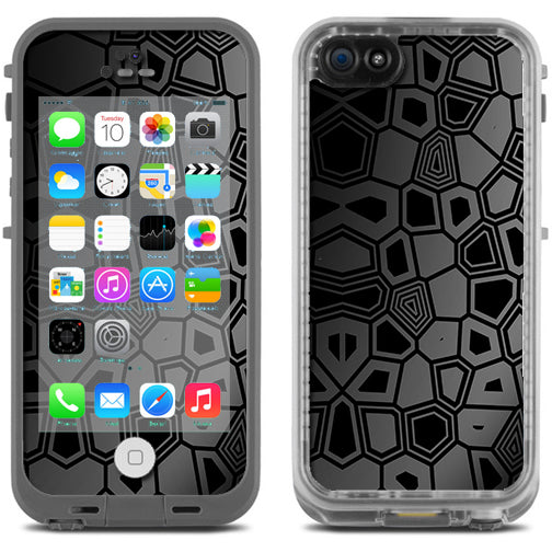  Black Silver Design Lifeproof Fre iPhone 5C Skin