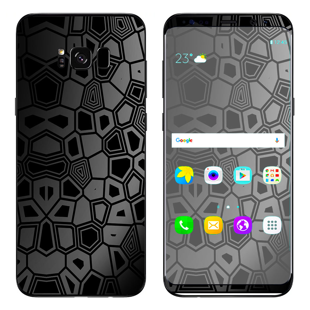  Black Silver Design Samsung Galaxy S8 Skin