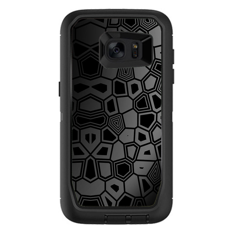  Black Silver Design Otterbox Defender Samsung Galaxy S7 Edge Skin