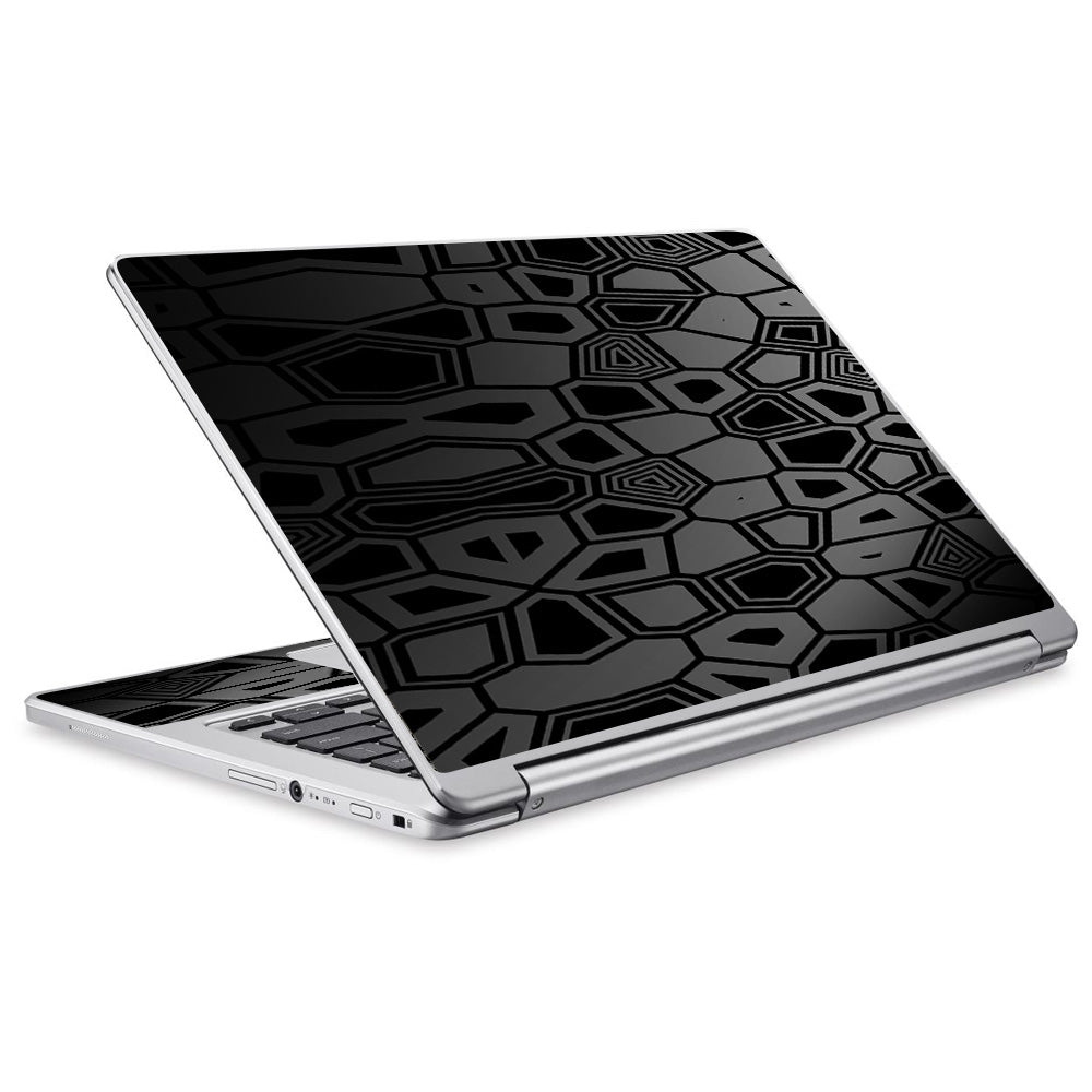  Black Silver Design Acer Chromebook R13 Skin