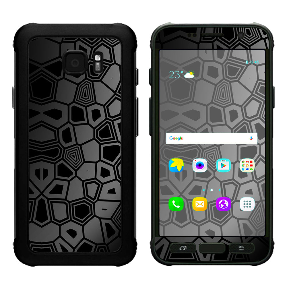  Black Silver Design Samsung Galaxy S7 Active Skin