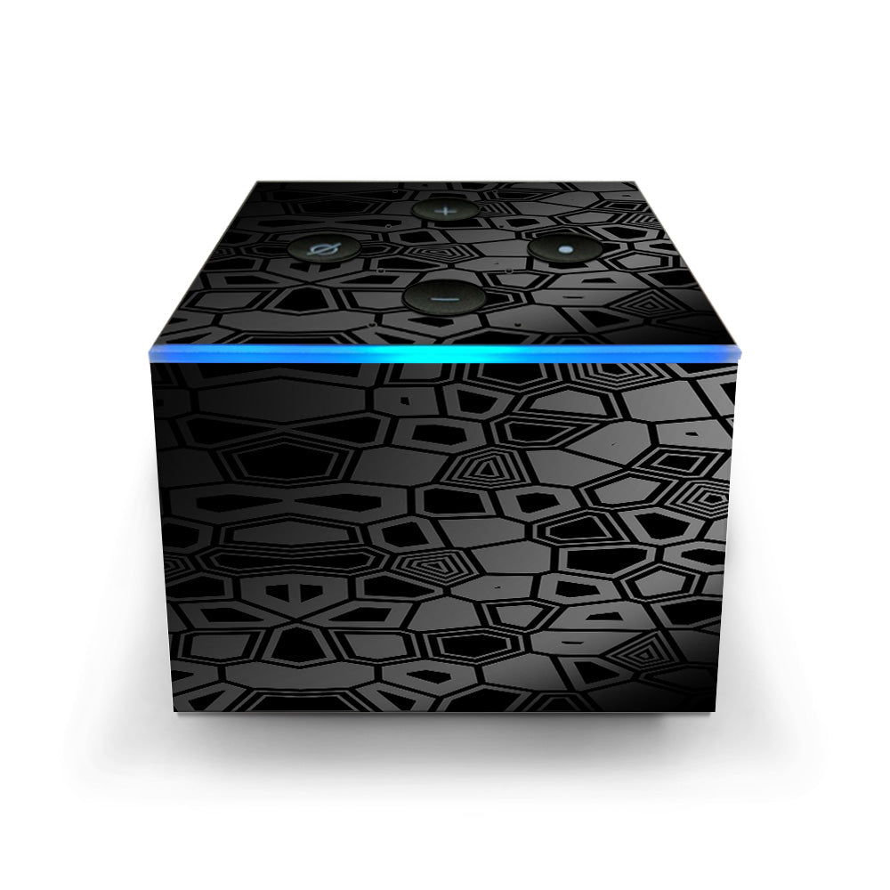  Black Silver Design Amazon Fire TV Cube Skin