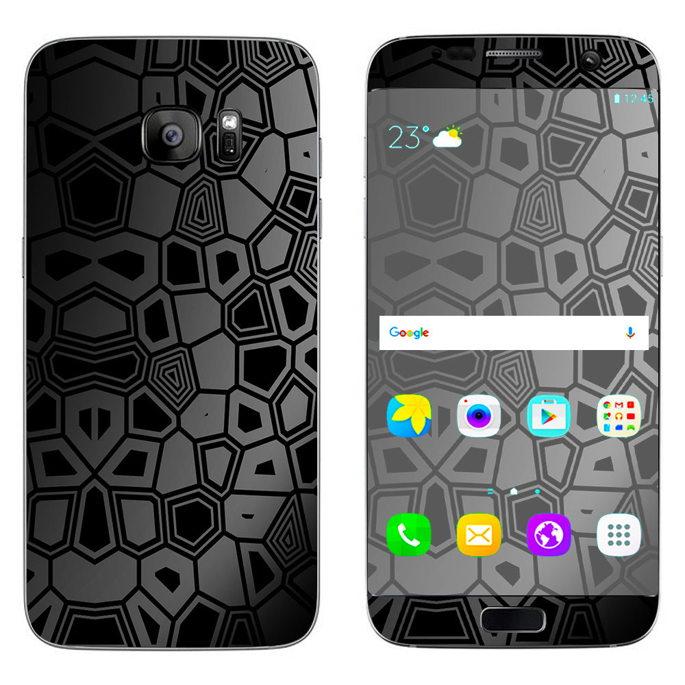  Black Silver Design Samsung Galaxy S7 Edge Skin
