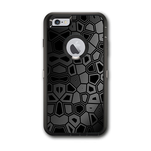  Black Silver Design Otterbox Defender iPhone 6 PLUS Skin