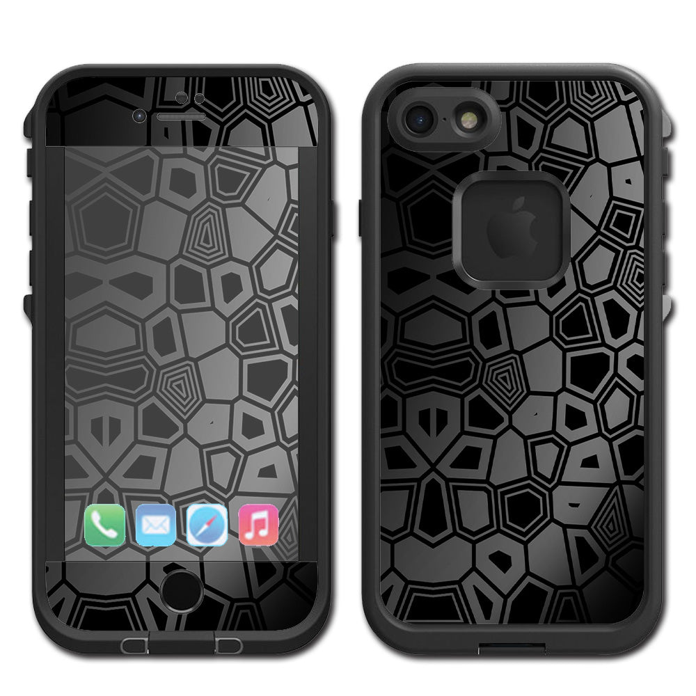  Black Silver Design Lifeproof Fre iPhone 7 or iPhone 8 Skin