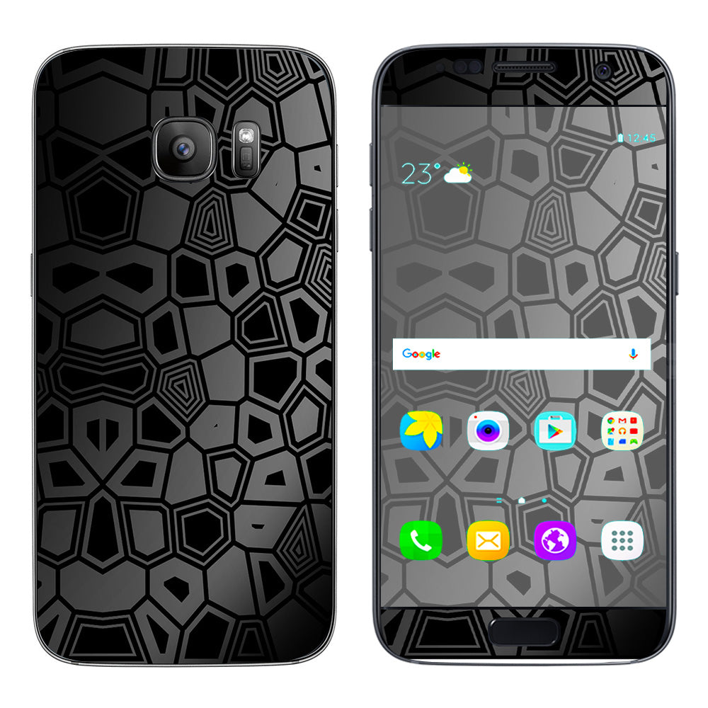  Black Silver Design Samsung Galaxy S7 Skin