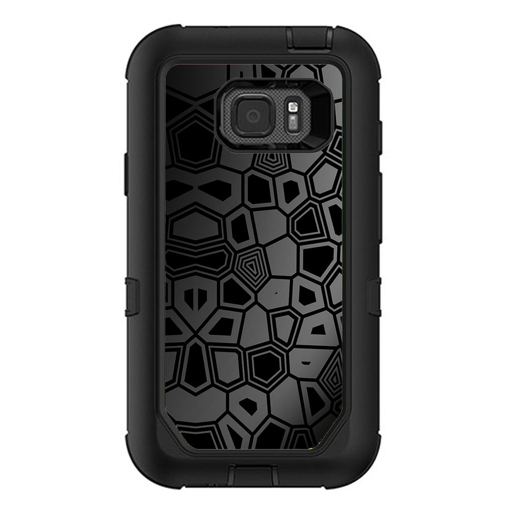  Black Silver Design Otterbox Defender Samsung Galaxy S7 Active Skin