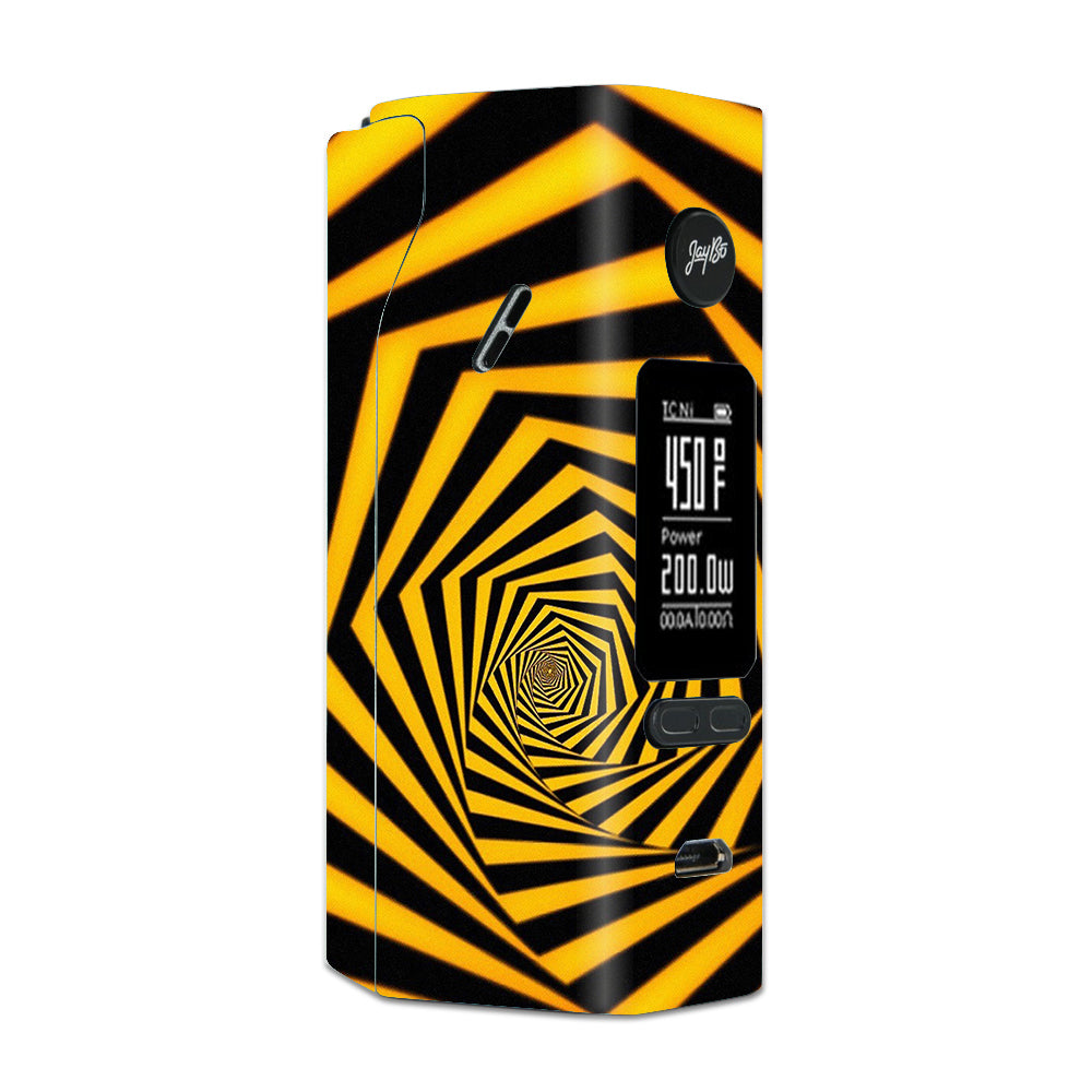  Black Yellow Trippy Pattern Wismec Reuleaux RX 2/3 combo kit Skin