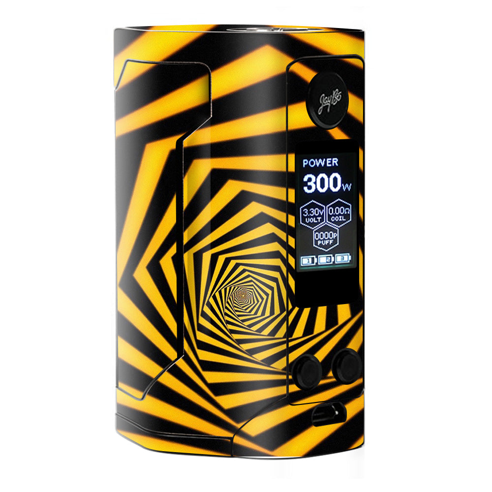 Black Yellow Trippy Pattern Wismec RX Gen 3 Skin