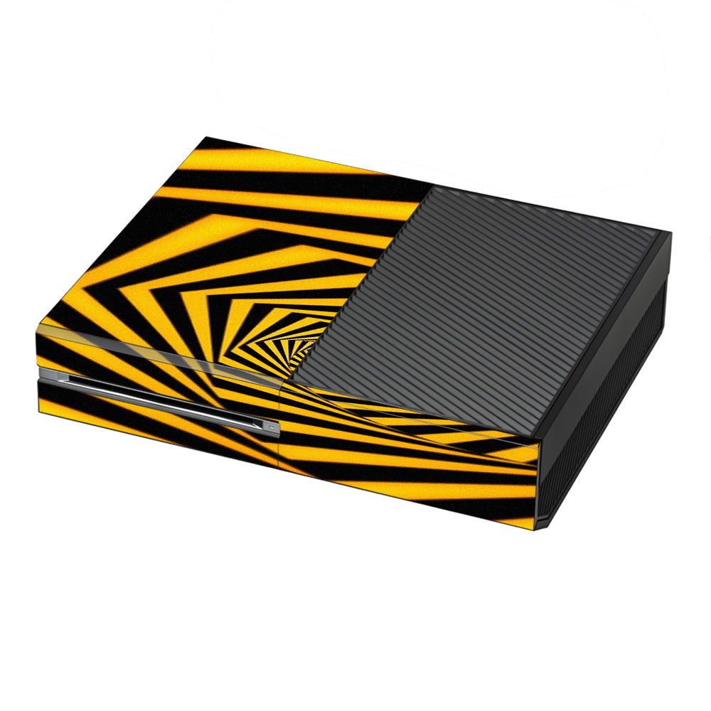  Black Yellow Trippy Pattern Microsoft Xbox One Skin