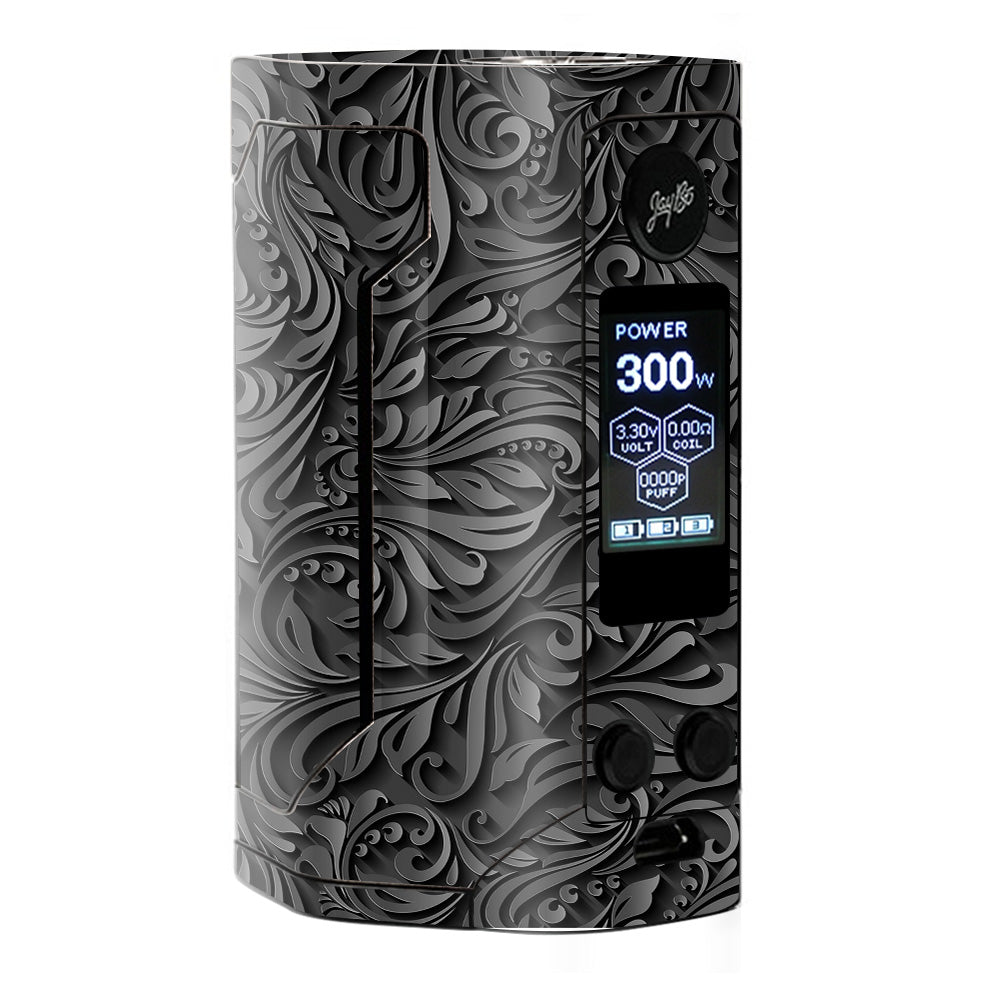  Black Flowers Floral Pattern Wismec RX Gen 3 Skin