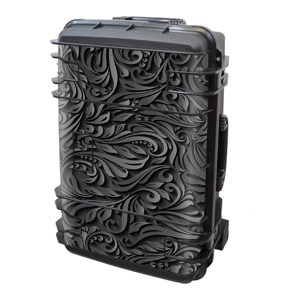  Black Flowers Floral Pattern Seahorse Case Se-920 Skin