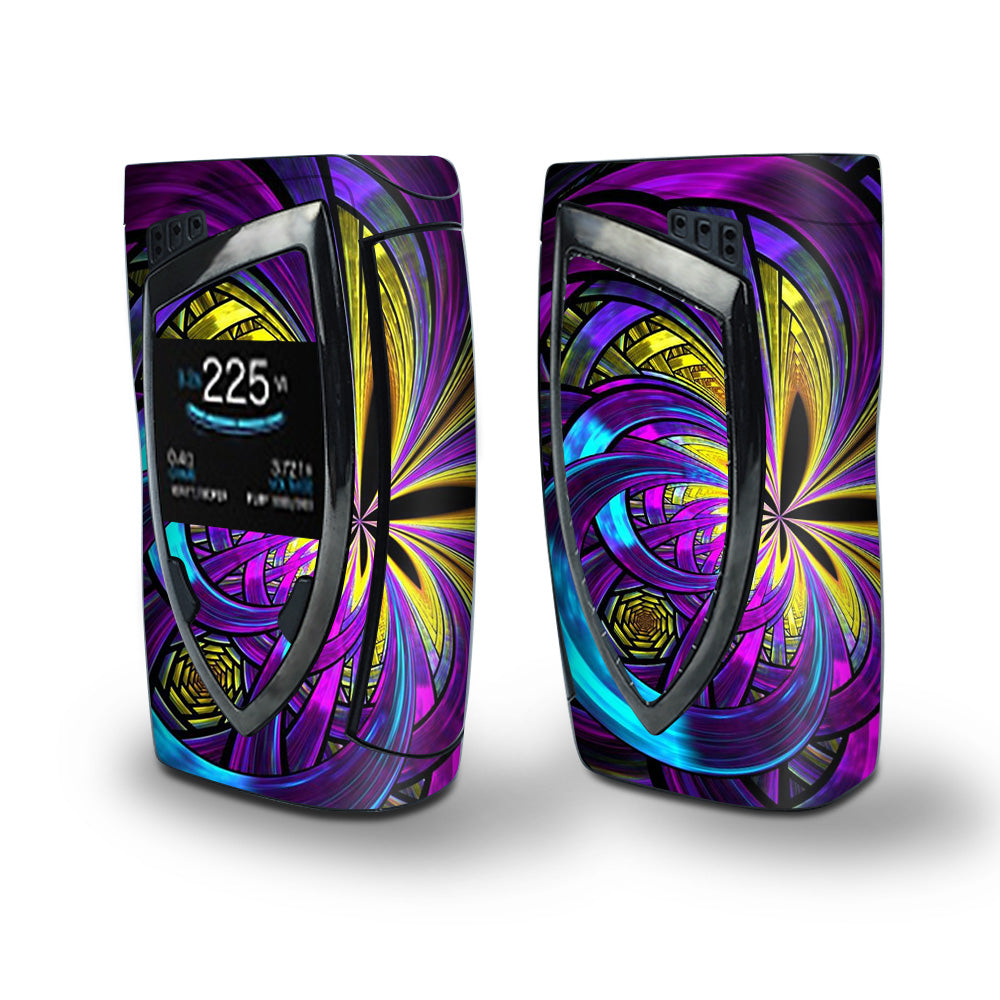 Skin Decal Vinyl Wrap for Smok Devilkin Kit 225w Vape (includes TFV12 Prince Tank Skins) skins cover/ Purple Beautiful Design