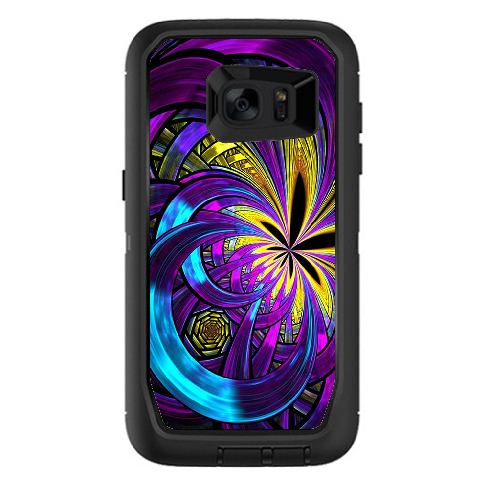  Purple Beautiful Design Otterbox Defender Samsung Galaxy S7 Edge Skin