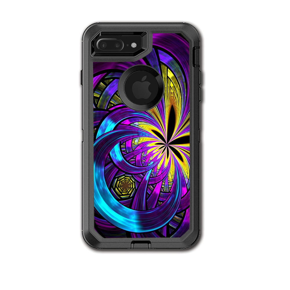  Purple Beautiful Design Otterbox Defender iPhone 7+ Plus or iPhone 8+ Plus Skin