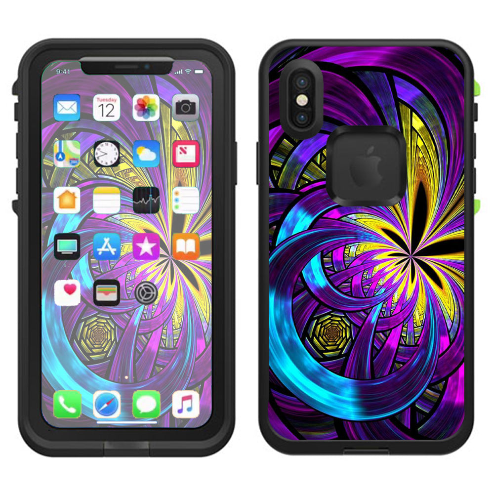  Purple Beautiful Design Lifeproof Fre Case iPhone X Skin